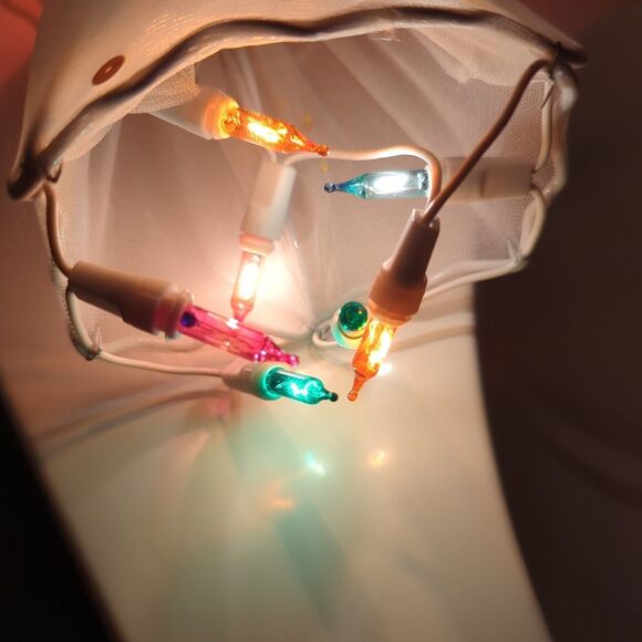 Vintage Montgomery Ward Angel Christmas Tree Topper 10 Light Works Holiday - Picture 10 of 10